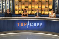 Angela Harnett, Padma Lakshmi, Tom Colicchio, and Gail Simmons in 'Top Chef'