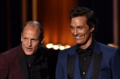 Woody Harrelson and Matthew McConaughey at the 66th Annual Primetime Emmy Awards