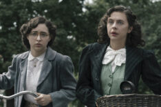 Ashley Brooke as Margot Frank and Bel Powley as Miep Gies in Nat Geo's 'A Small Light'