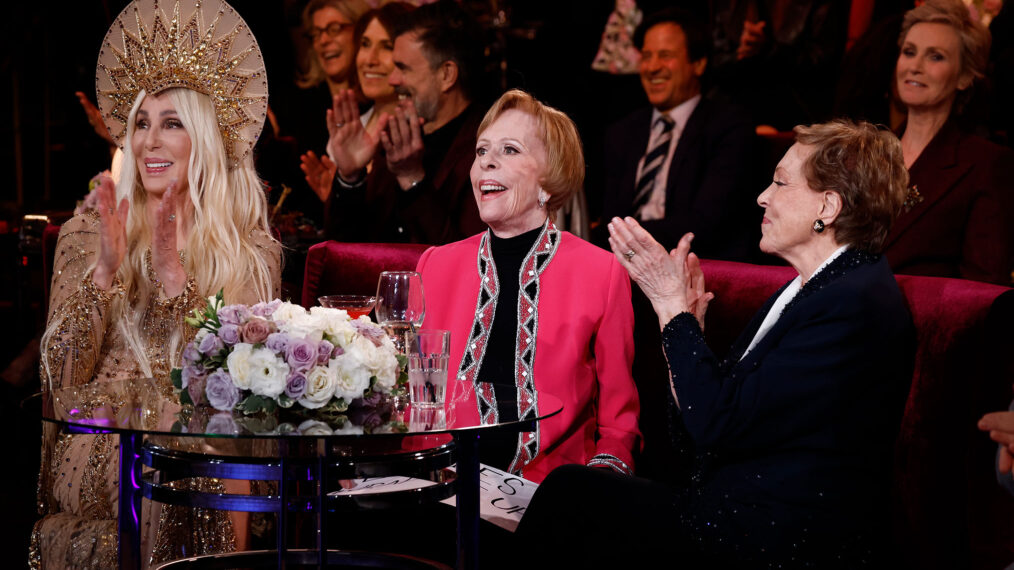 Cher, Carol Burnett, and Julie Andrews in 'Carol Burnett 90 years of laughter and love'