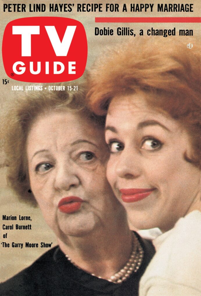 The Garry Moore Show- Marion Lorne, Carol Burnett, TV Guide Magazine cover, October 15-21, 1960