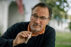 Jim Belushi with a cigar