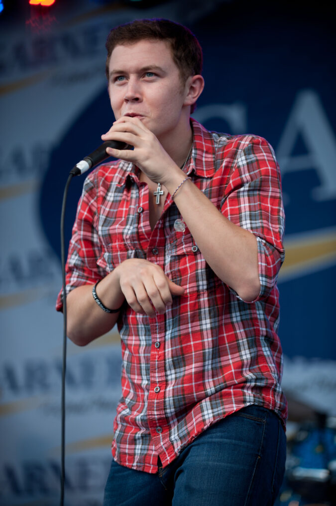 'American Idol' finalist Scotty McCreery performs at an outdoor concert for local fans at his homecoming celebration