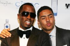 Sean 'Diddy' Combs and Quincy Combs attend Sean 'Diddy' Combs' private birthday party at Mansion in 2008
