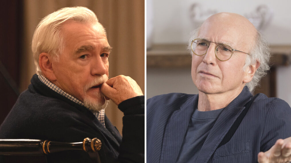 Brian Cox in Succession and Larry David in Curb Your Enthusiasm