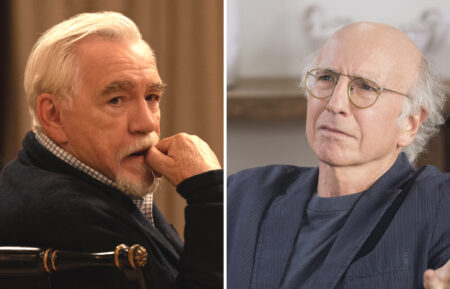 Brian Cox in Succession and Larry David in Curb Your Enthusiasm