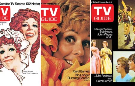 Carol Burnett, Vicki Lawrence, and Julie Andrews on various TV Guide Magazine covers