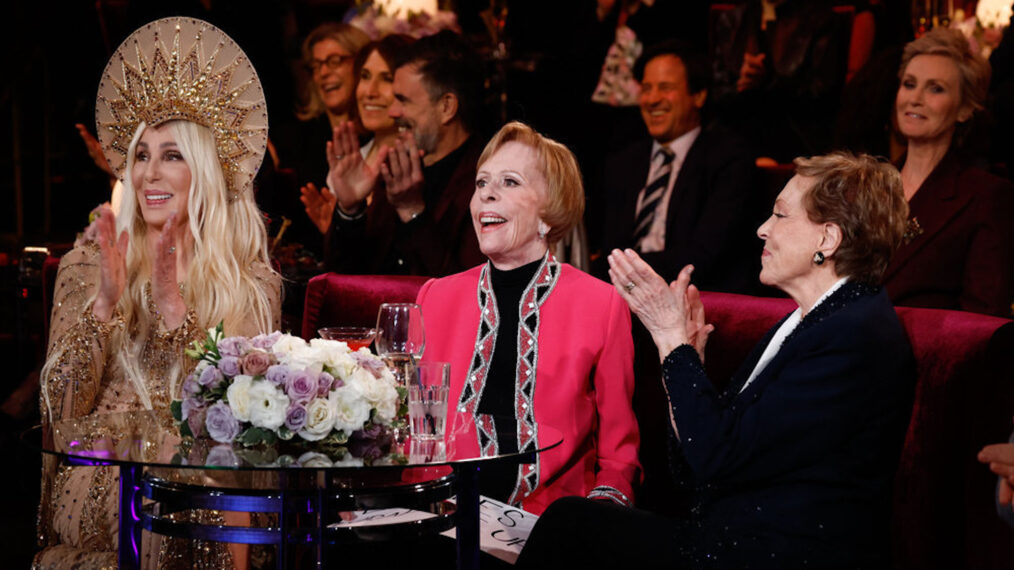 Cher, Carol Burnett, and Julie Andrews in 'Carol Burnett: 90 Years of Laughter + Love'