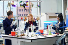 Eric Szmanda, Marg Helgenberger, and Mandeep Dhillon in 'CSI: Vegas'