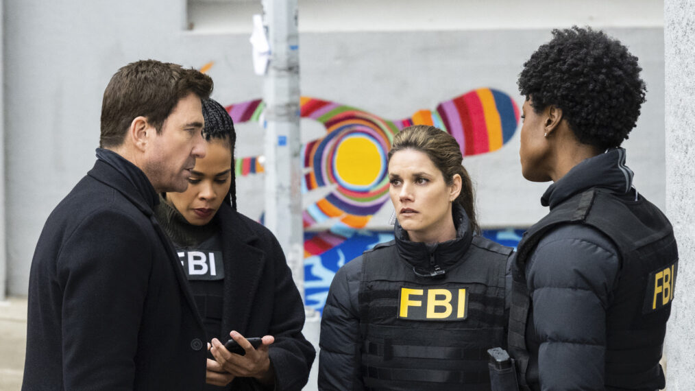 Dylan McDermott, Roxy Sternberg, Missy Peregrym, and Katherine Renee Kane in 'FBI: Most Wanted'