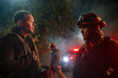 Kane Brown and Max Thieriot in 'Fire Country'