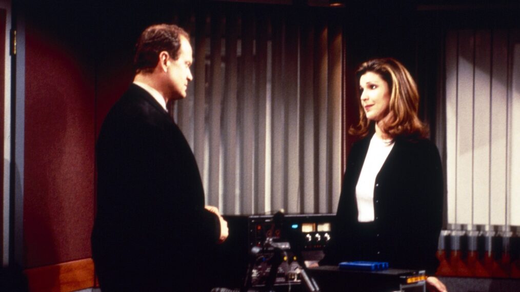 Kelsey Grammer and Peri Gilpin in 'Frasier'