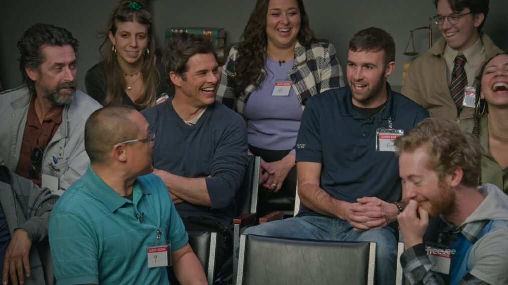 James Marsden and Ronald Gladden in 'Jury Duty'