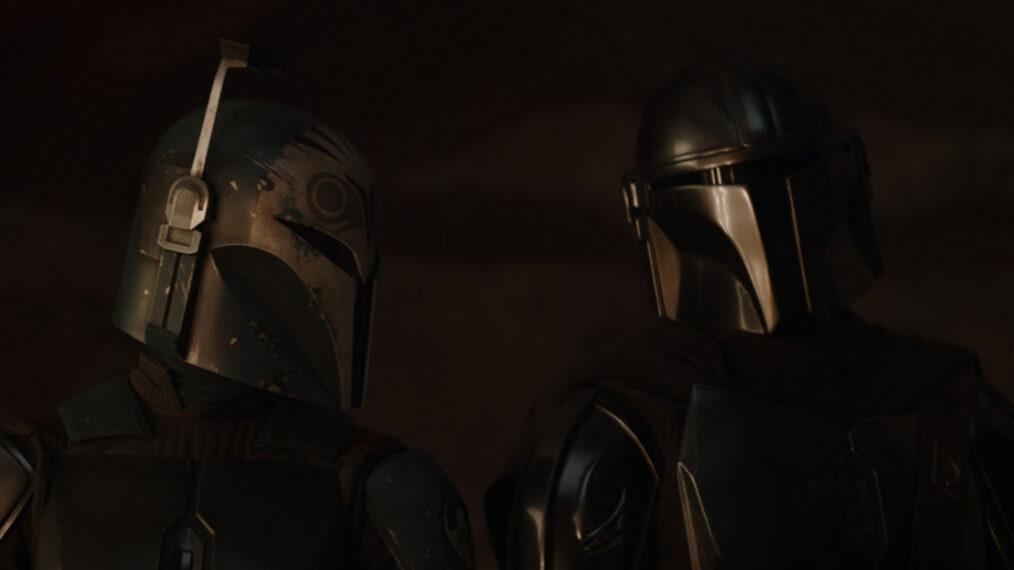 Katee Sackhoff as Bo-Katan Kryze, Pedro Pascal as Din Djarin