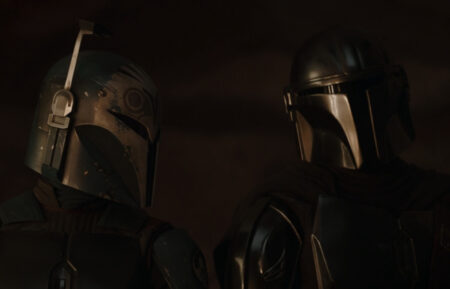 Katee Sackhoff as Bo-Katan Kryze, Pedro Pascal as Din Djarin