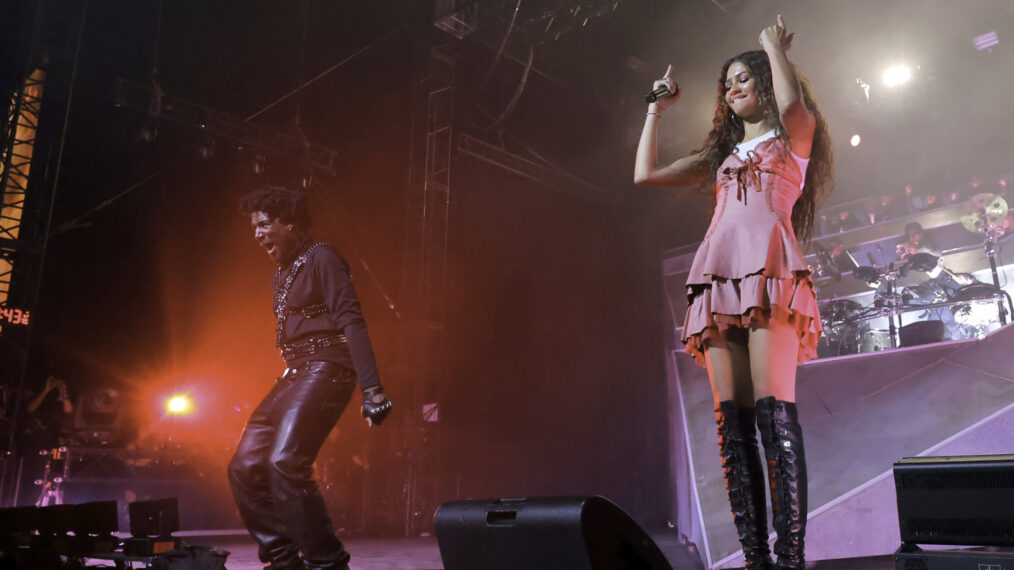 Labrinth and Zendaya perform at the 2023 Coachella Valley Music and Arts Festival on April 22, 2023, in Indio, California