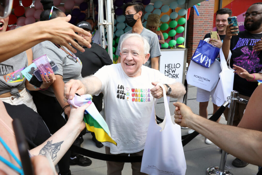 Leslie Jordan hands out Pride swag as he joins Nordstrom to celebrate NYC Pride on June 27, 2021 in New York City