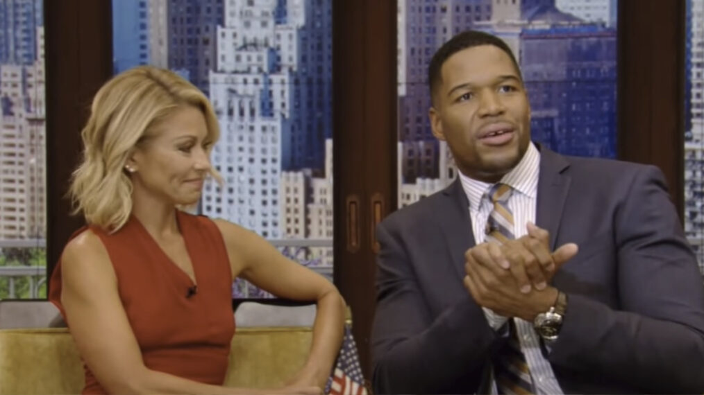 Kelly Ripa and Michael Strahan on 'Live With Kelly and Michael'