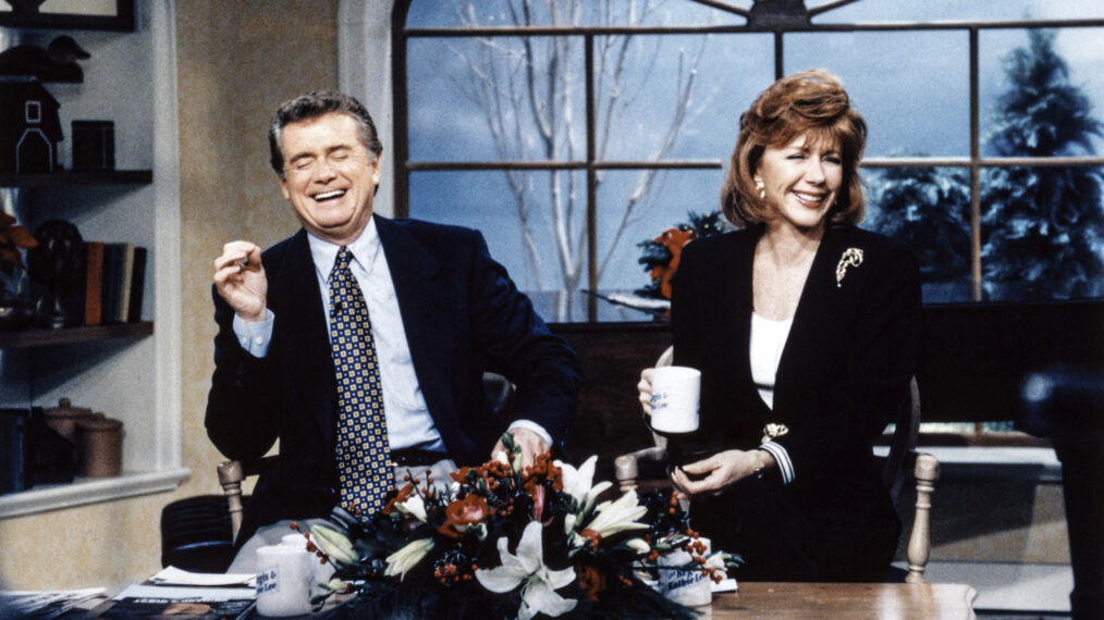 Regis Philbin and Joy Philbin on 'Live With Regis'