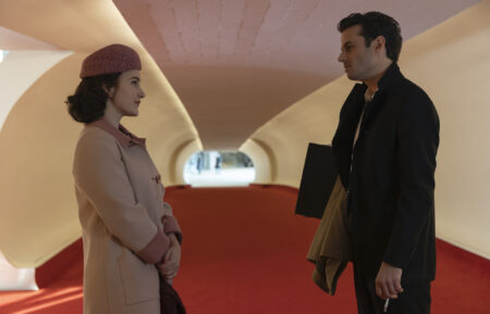 Rachel Brosnahan (Miriam 'Midge' Maisel), Luke Kirby (Lenny Bruce) on 'The Marvelous Mrs. Maisel'