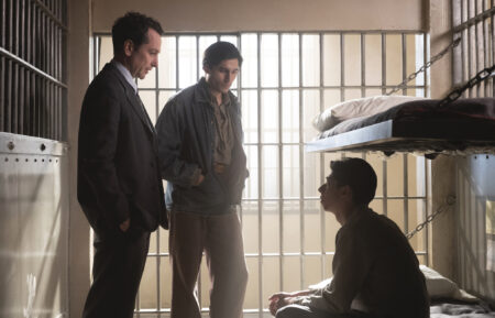 Matthew Rhys, Peter Mendoza, and Fabrizio Guido in 'Perry Mason' Season 2