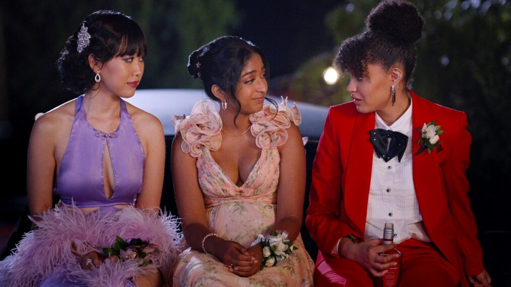 Ramona Young, Maitreyi Ramakrishnan, and Leee Rodriguez in 'Never Have I Ever' Season 4