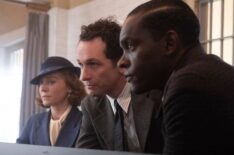 Chris Chalk, Matthew Rhys, and Juliet Rylance in the 'Perry Mason' Season 2