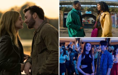 Ana de Armas and Chris Evans in 'Ghosted,' David Jonsson and Vivian Oparah in 'Rye Lane,' and Anna Cathcart in 'XO, Kitty'