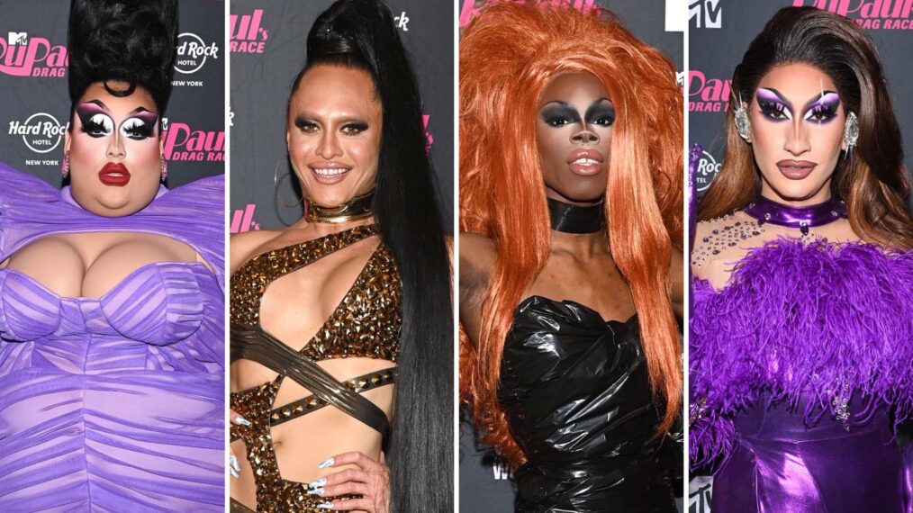 (L-R) Mistress Isabelle Brooks, Sasha Colby, Luxx Noir London, and Anetra at 'RuPaul's Drag Race' Season 15 finale event