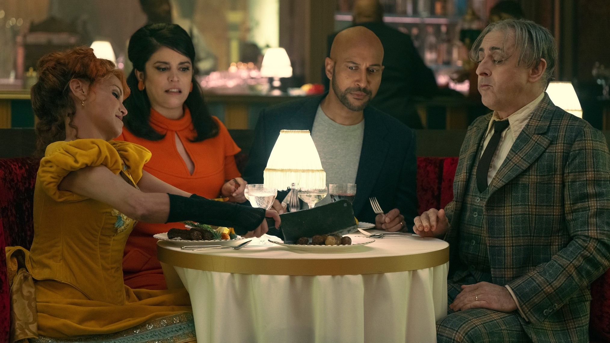 Kristin Chenoweth, Cecily Strong, Keegan-Michael Key, and Alan Cumming in 'Schmigadoon!' Season 2