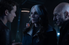 Ed Speleers, Gates McFadden, and Patrick Stewart in 'Star Trek: Picard'