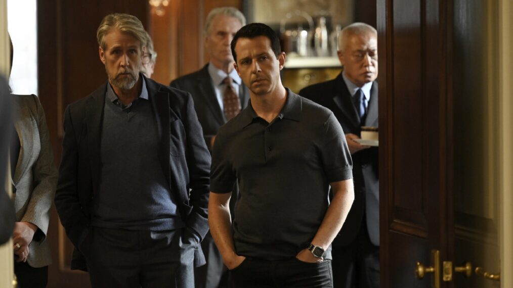 Alan Ruck and Jeremy Strong in 'Succession' Season 4