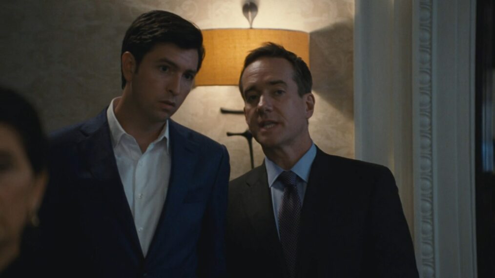 Nicholas Braun and Matthew Macfadyen in 'Succession' Season 4