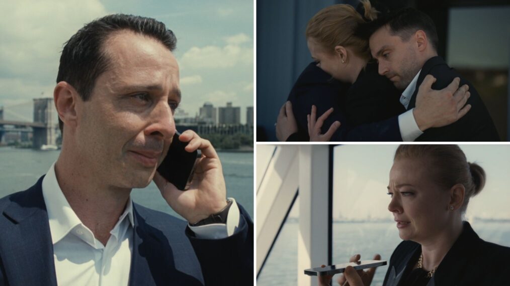 Jeremy Strong, Sarah Snook, and Kieran Culkin in 'Succession' Season 4, Episode 3