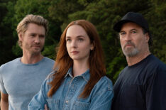 Chad Michael Murray, Morgan Kohan, and Scott Patterson in 'Sullivan's Crossing'