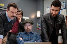 Jason Sudeikis, James Lance, Brendan Hunt, and Brett Goldstein in 'Ted Lasso' Season 3