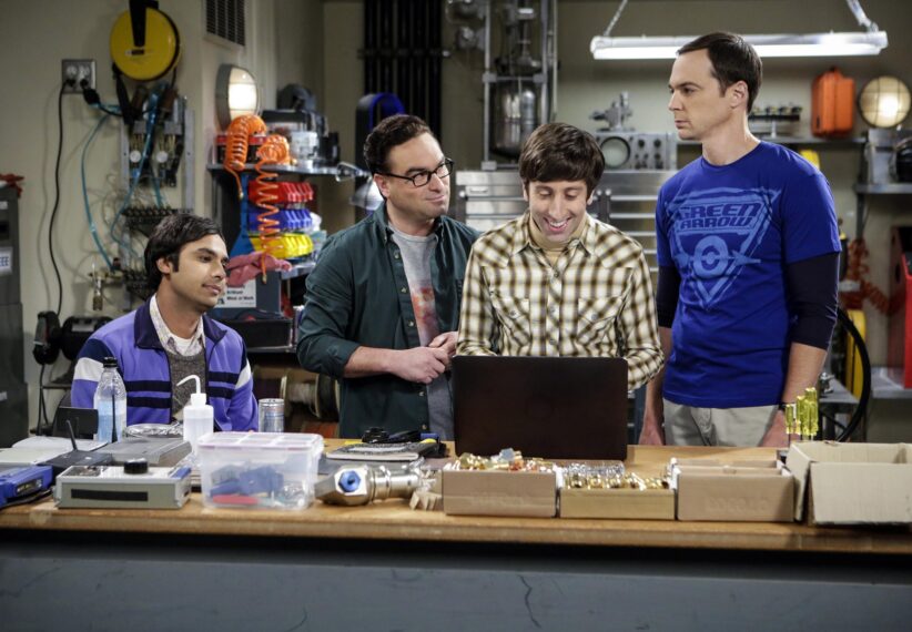 Kunal Nayyar, Johnny Galecki, Simon Helberg, and Jim Parsons in 'The Big Bang Theory'