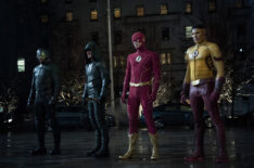 David Ramsey, Stephen Amell, Grant Gustin, and Keiynan Lonsdale in 'The Flash'