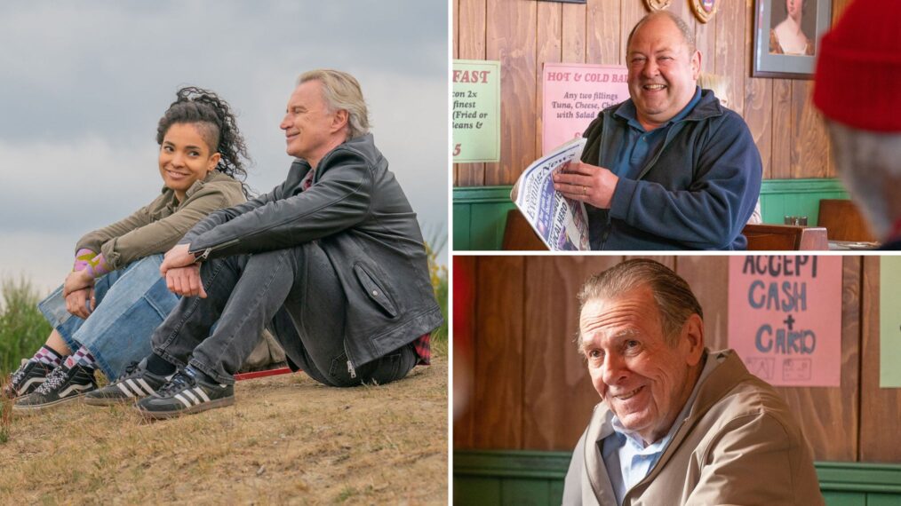 Talitha Wing, Robert Carlyle, Mark Addy, and Tom Wilkinson in 'The Fully Monty'