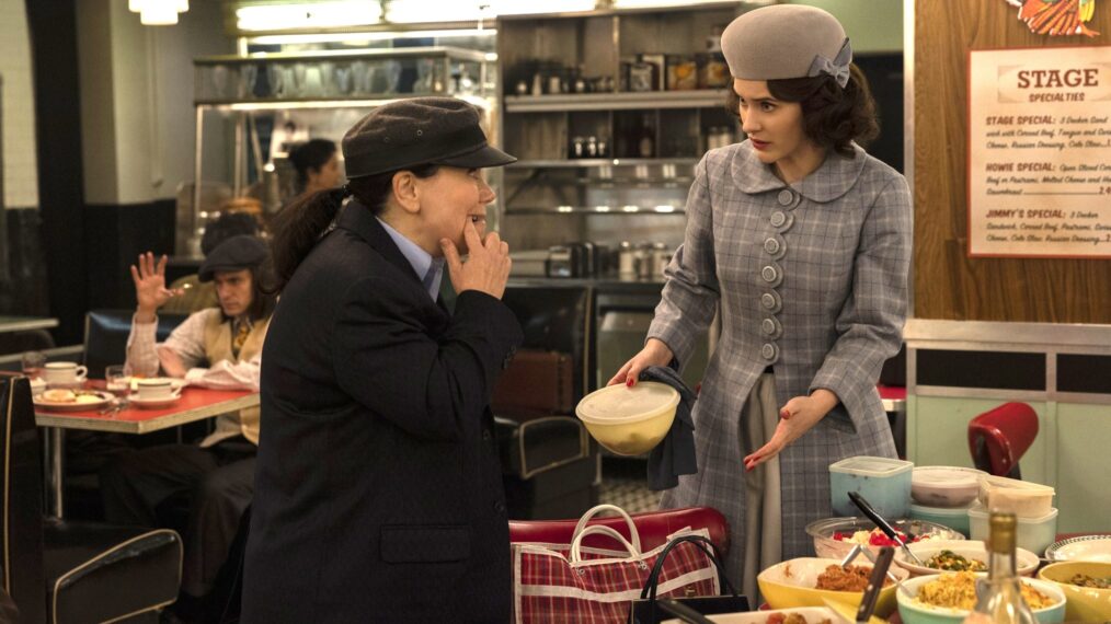 Alex Borstein and Rachel Brosnahan in 'The Marvelous Mrs. Maisel' Season 5