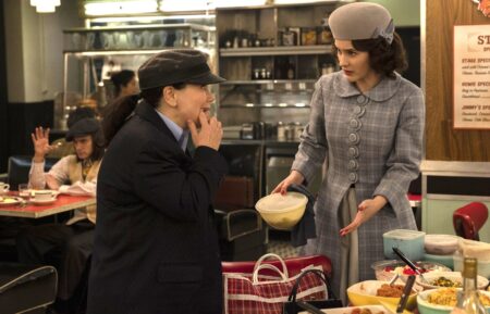 Alex Borstein and Rachel Brosnahan in 'The Marvelous Mrs. Maisel' Season 5