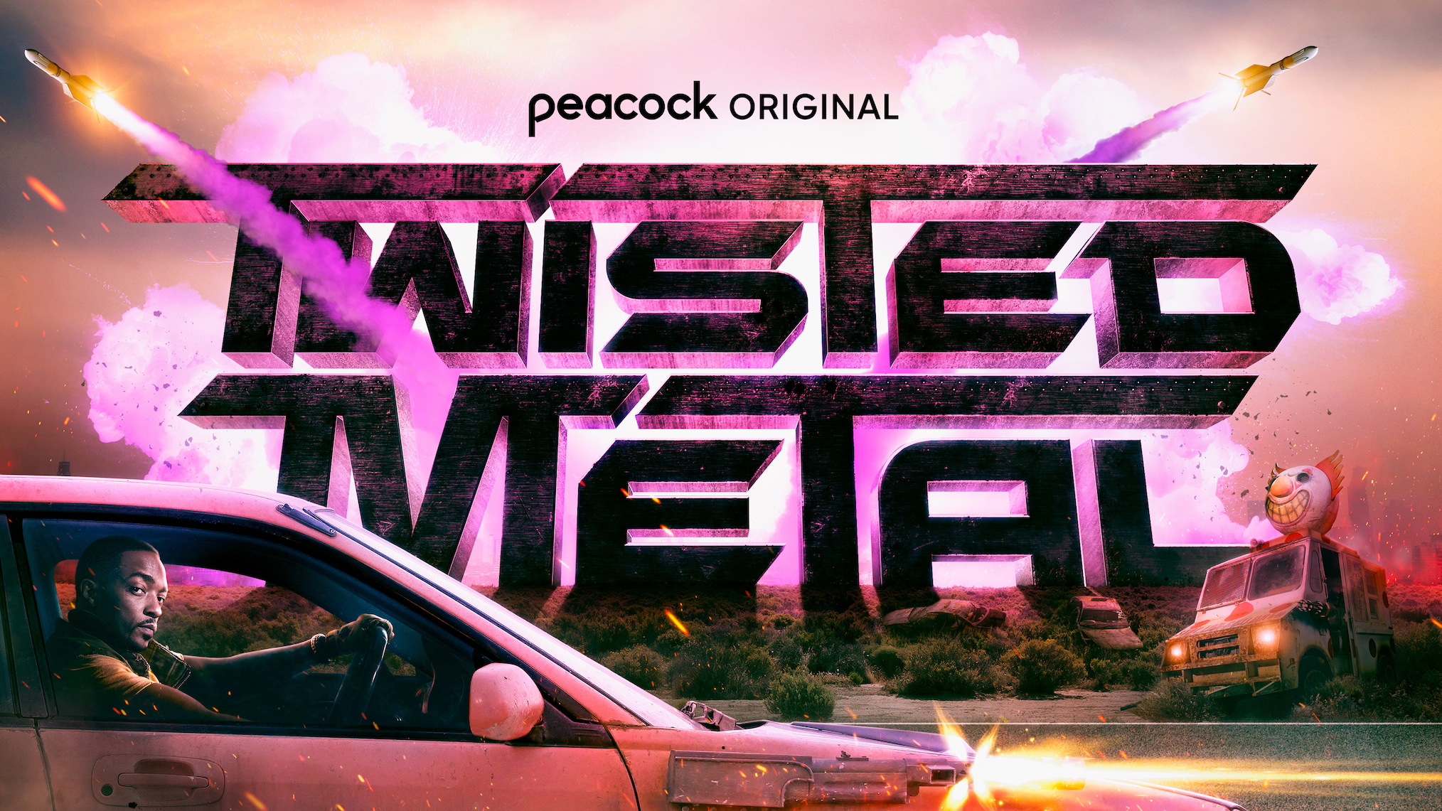 Anthony Mackie in 'Twisted Metal' key art