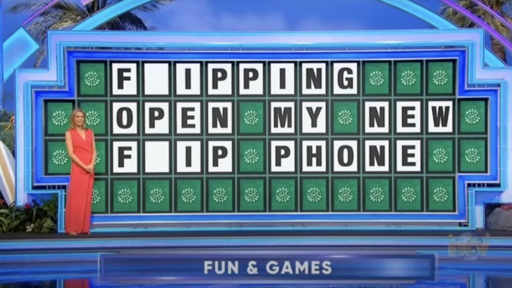 Wheel of Fortune flip phone puzzle