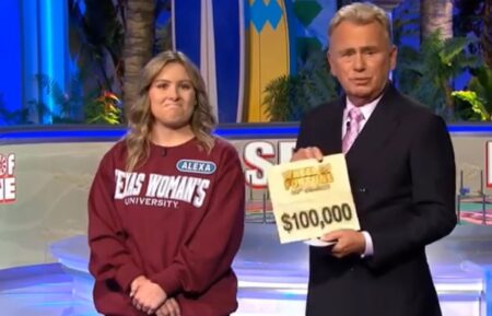Alexa Hoekstra and Pat Sajak on 'Wheel of Fortune'
