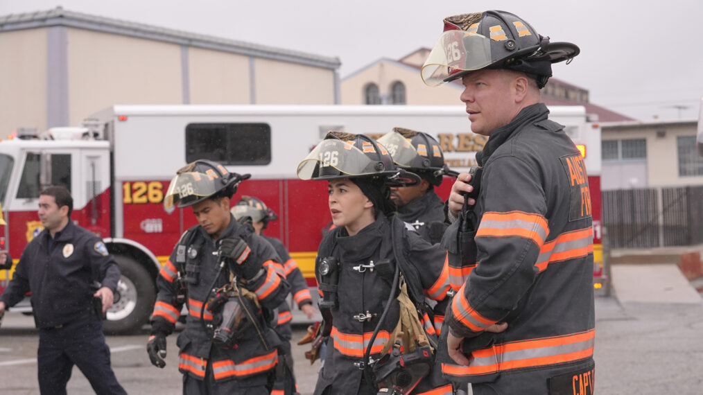 Julian Works, Natacha Karam, and Jim Parrack in '9-1-1: Lone Star'