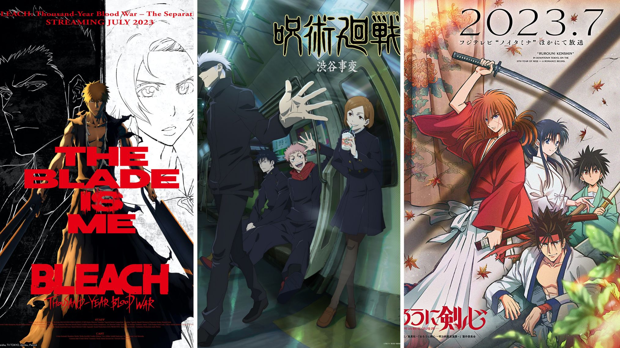 Bleach JuJutsu Kaisen and Rouronin Kenshin