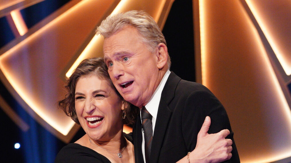 Mayim Bialik and Pat Sajak - 'Celebrity Wheel of Fortune'
