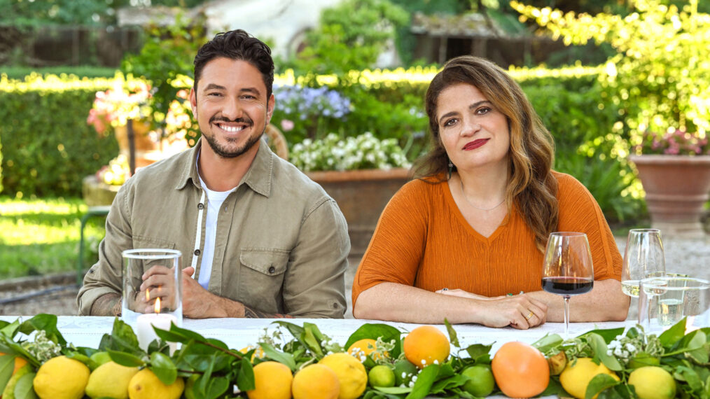 Gabriele Bertaccini and Alex Guarnaschelli in 'Clao House'