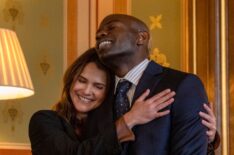 Keri Russell as Kate Wyler, David Gyasi as Austin Dennison in episode 101 of The Diplomat