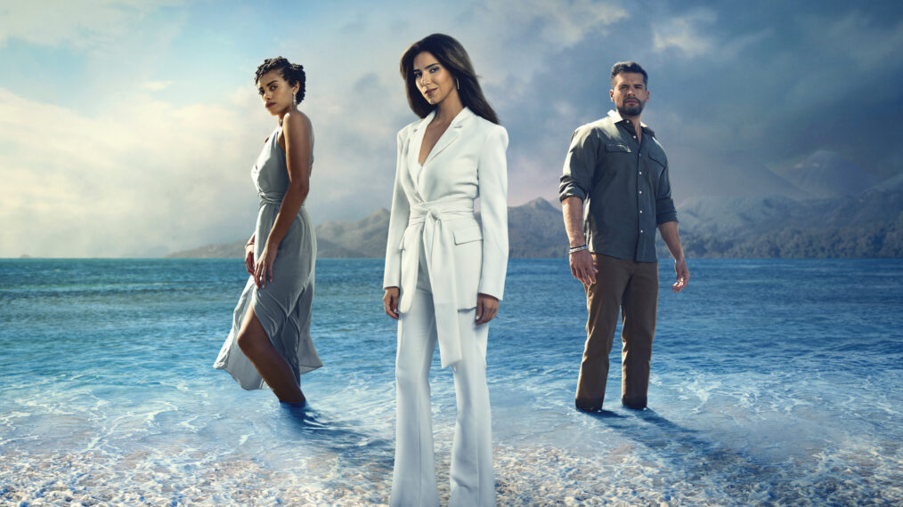 Kiara Barnes, Roselyn Sànchez and John G. Rodriquez in 'Fantasy Island' Season 2